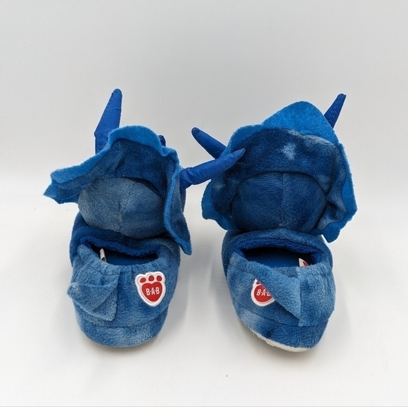 Build A Bear Dinosaur Blue Slippers 10T 11T - Picture 3 of 5